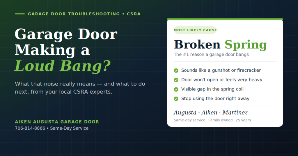Garage Door Making a Loud Bang What That Noise Really Means